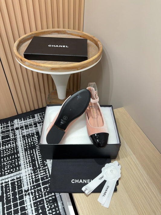 CC Mary Jane Black Pink Pastel Velvet And Lambskin
