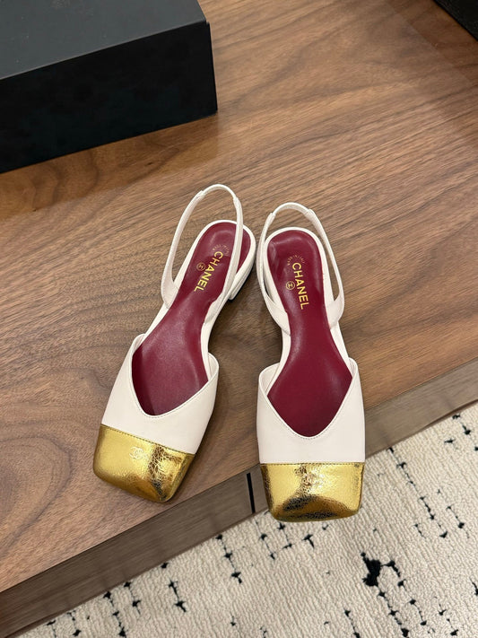 CC Spring/Summer 2026 Slingback White Gold Leather