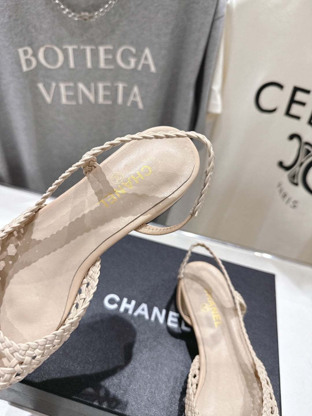 CC 26s Slingback Flat Beige Distinct Woven 888092
