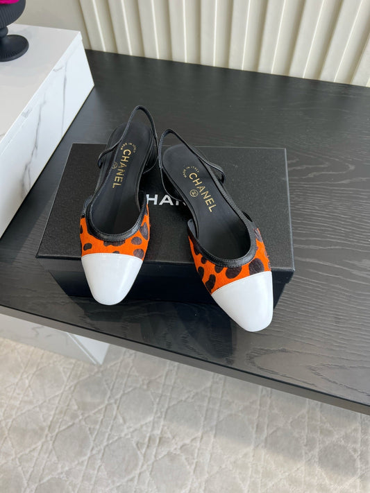 CC 26s Slingback Black Orange Horsehair 850773
