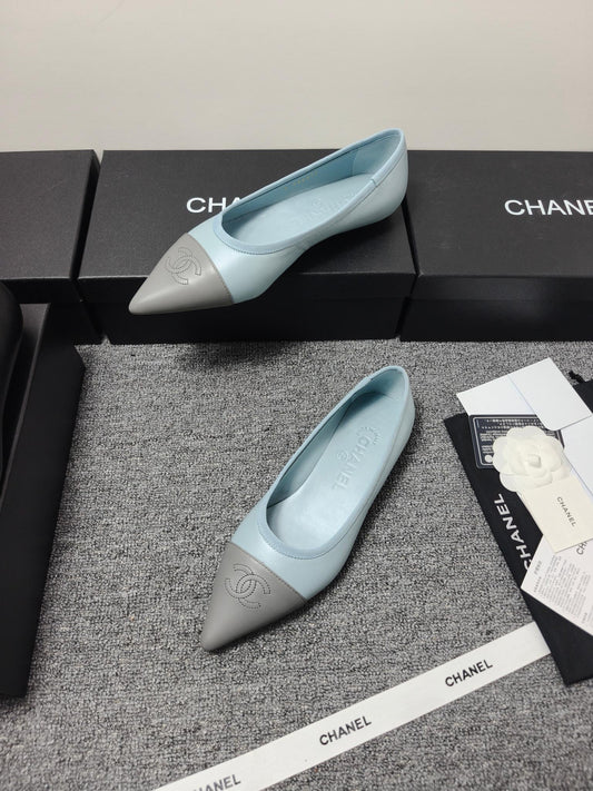 CC 26s Ballet Flat Grey Blue Leather 681970