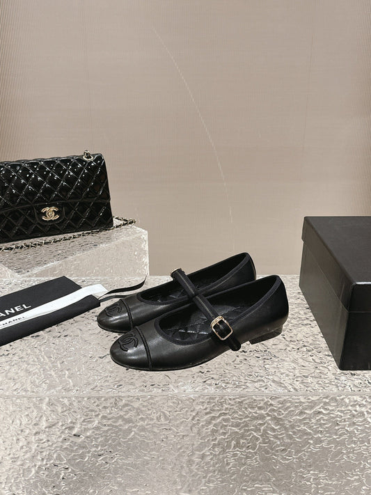 mary janes black lambskin
