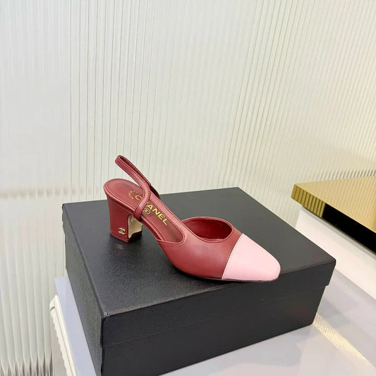 CC 26 Slingback High Heel 6.5cm Red Pink Lambskin 714023