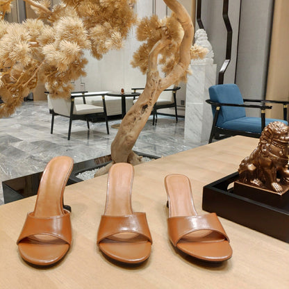 Balenciaga 26s High Heeled Sandals Tan Brown Sheepskin 681281