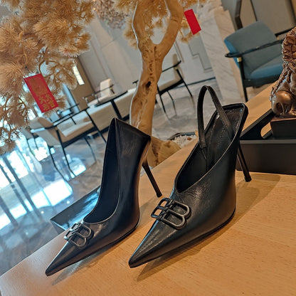 Balenciaga 26s High Heel 100 Black Cowhide 681199