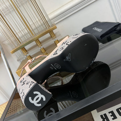 slingback sandal 90 light pink lambskin