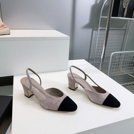 CC 25 SlingBack 65mm Grey Black Suede 388465