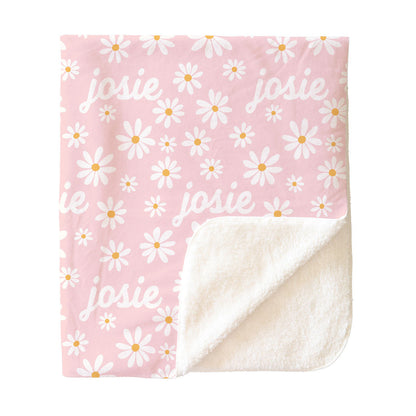 Daisy Garden Personalized Kids Blanket