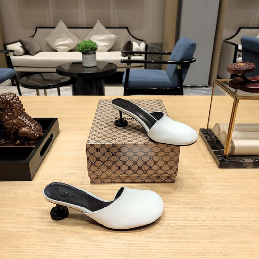 Balenciaga 26s Cup Heel Mules 45 Cowhide