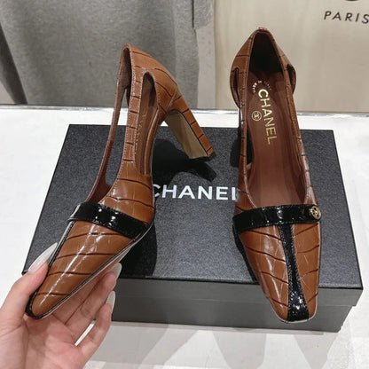 Channel 2026 Embossed Patent Calfskin 85mm Pumps 896437
