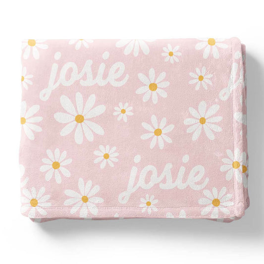 Daisy Garden Personalized Kids Blanket