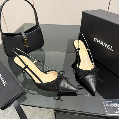 CC 26s Slingback 65 Black Suede Cowhide 651326