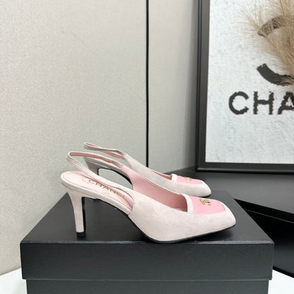 CC Block Slingback Light Pink Suede 743248