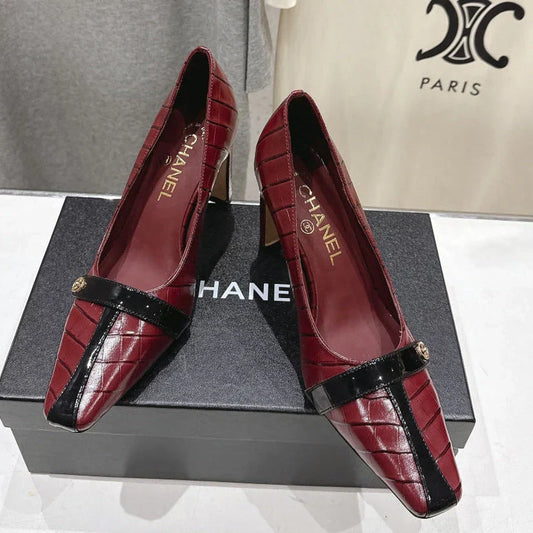 Channel 2026 Embossed Patent Calfskin 85mm Pumps 896450