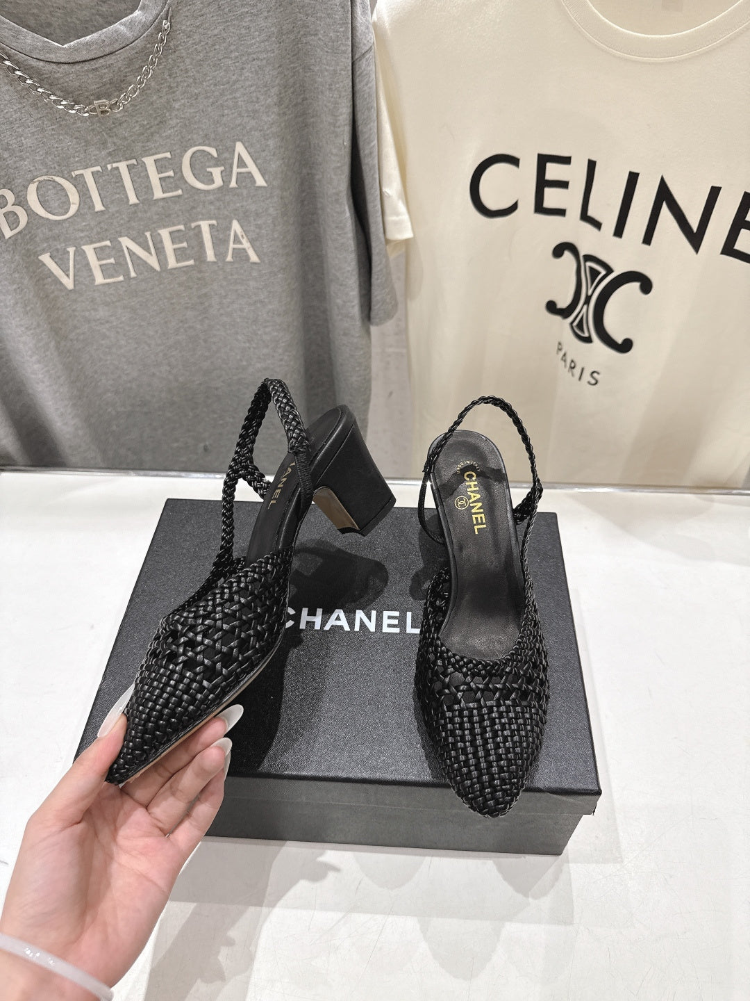 CC 26s Slingback 6.5cm Black Distinct Woven 888095