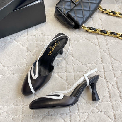 CC Métiers d’art 2026 Slingback 7.5cm Black Lambskin 808100