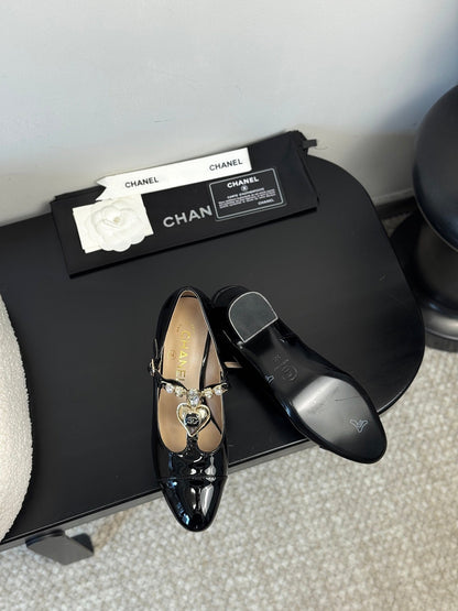 CC 25 Marry Jane Black Lambskin 329763