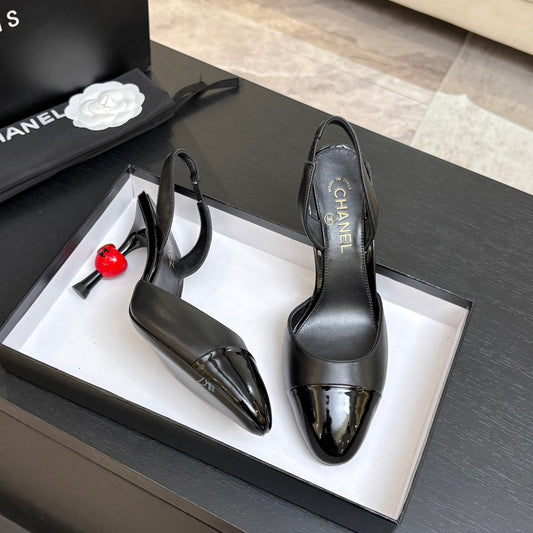 CC Métiers d’art 2026 Slingbacks 8.5cm Black Leather 847279