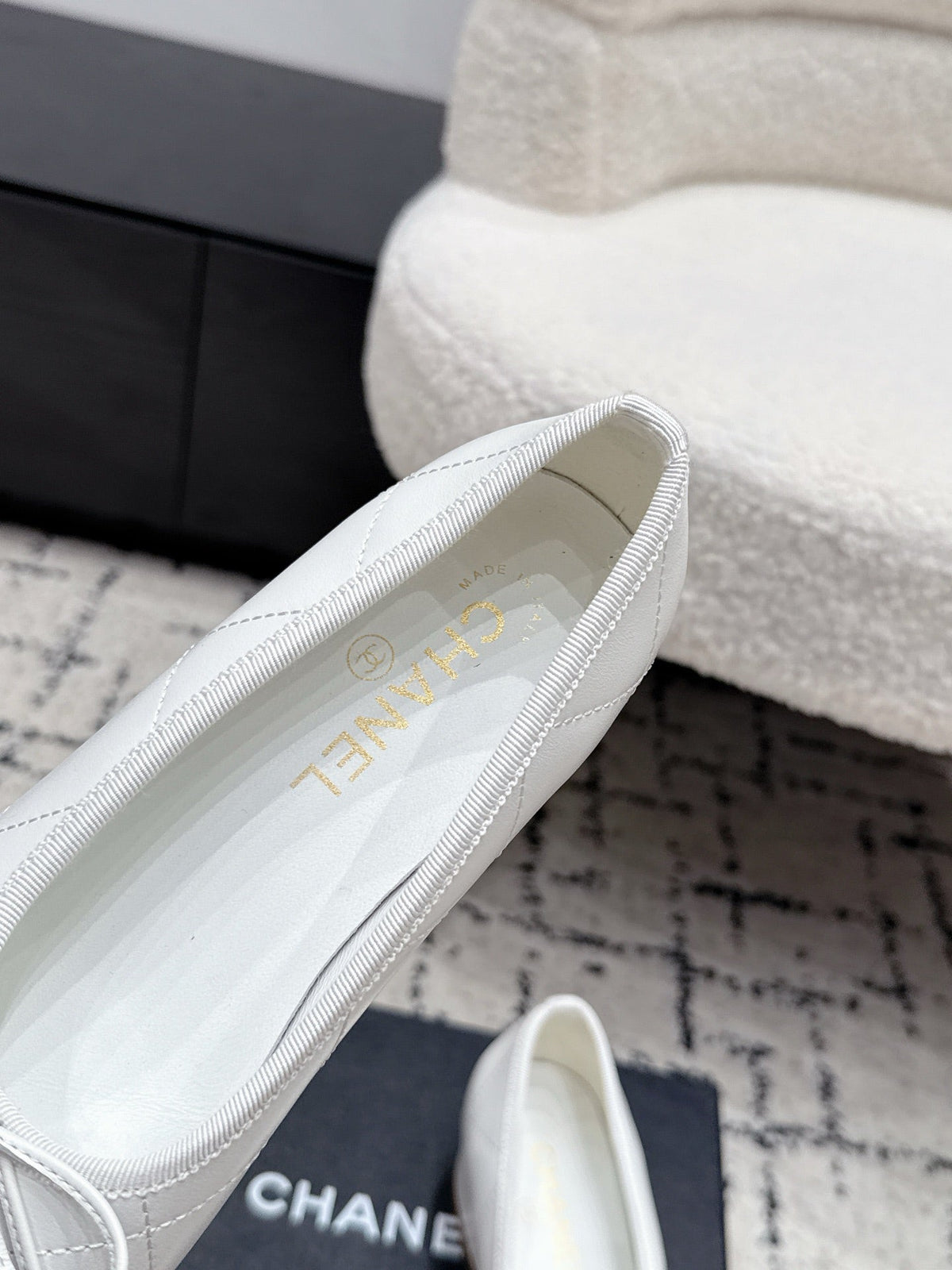 CC 26s High Heels With Bow White Lambskin
