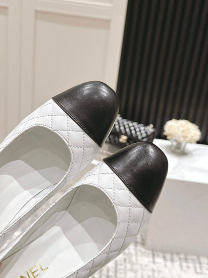 CC High Heels 65mm White Quilted Lambskin