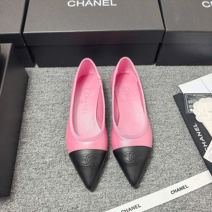 CC 26s Ballet Flat Black Pink Leather 681963