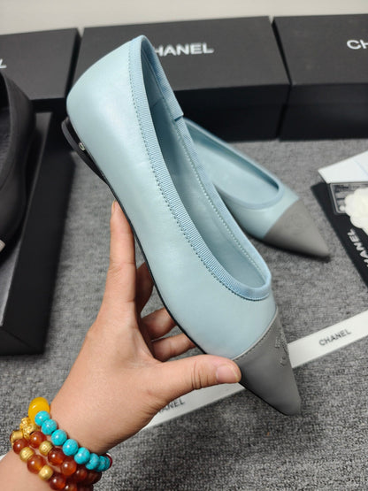 CC 26s Ballet Flat Grey Blue Leather 681970