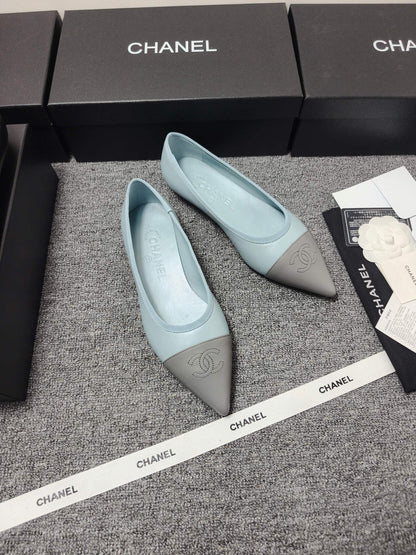 CC 26s Ballet Flat Grey Blue Leather 681970