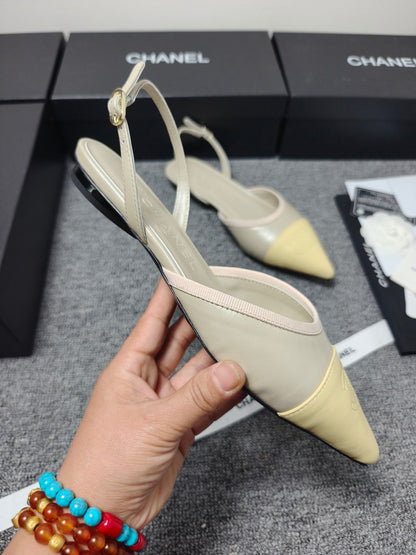CC 26s Slingback Pointed Khahi Yellow Leather 681973