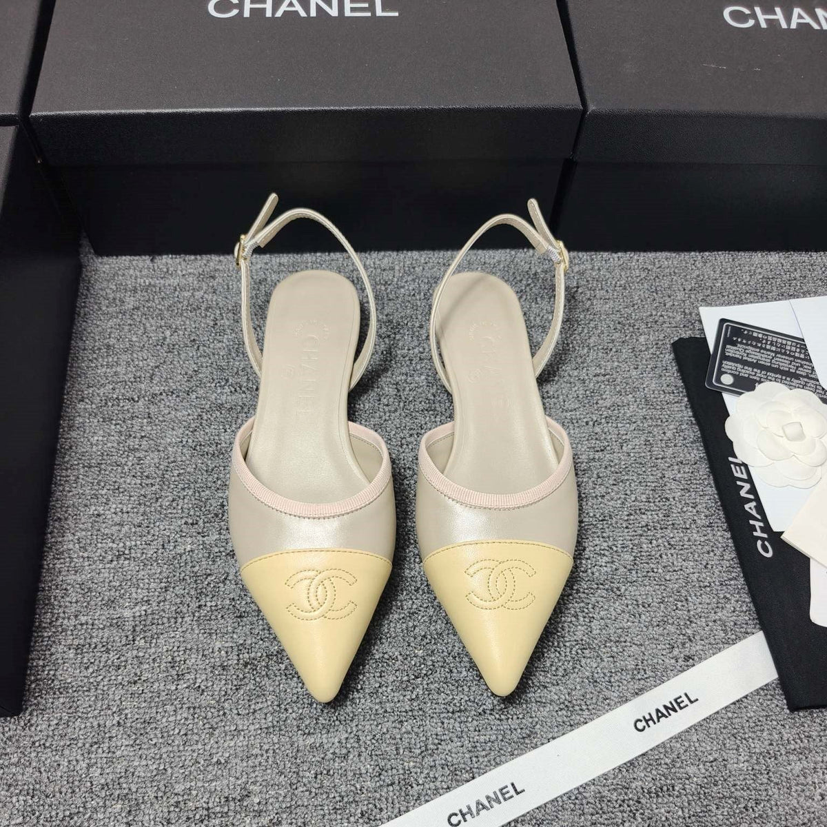 CC 26s Slingback Pointed Khahi Yellow Leather 681973