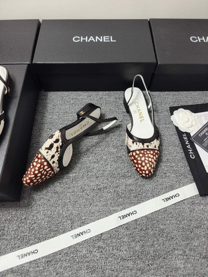 CC SS 2026 Slingbacks Flat White Black Brown Calfskin Lambskin