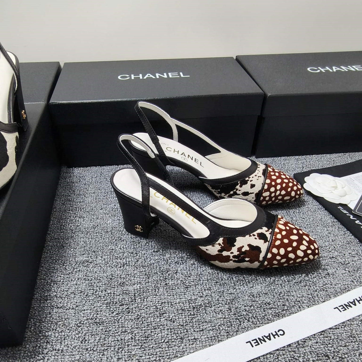 CC SS 2026 Slingbacks 6.5cm White Brown Black Calfskin Lambskin