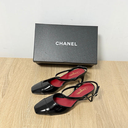 CC Métiers d’art 2026 Slingbacks 6.5cm Black Patent Calfskin 865640
