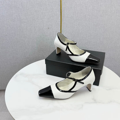 CC 26s Slingback Black White Sheepskin 904477