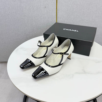 CC 26s Slingback Black White Sheepskin 904477