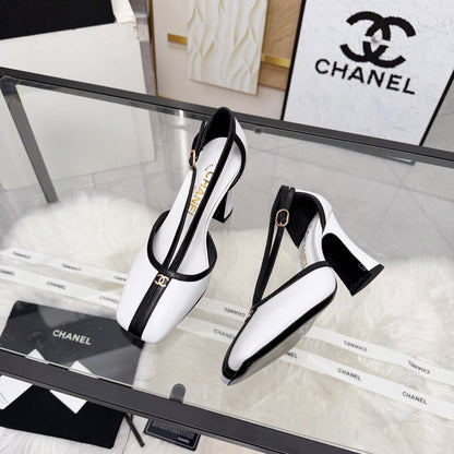 CC 26s Slingback Black White Leather 867505