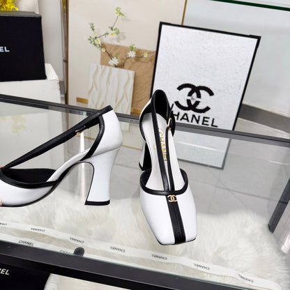 CC 26s Slingback Black White Leather 867505