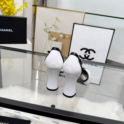 CC 26s Slingback Black White Leather 867505