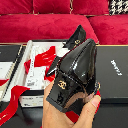CC 26s Mary Janes Black Patent Calfskin 742767