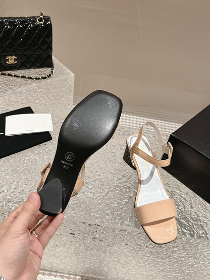 slingbacks sandal 60 white beige patent calfskin