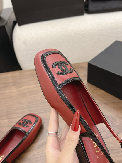 CC 26s Slingback Black Burgundy Lambskin Patent Leather 915320