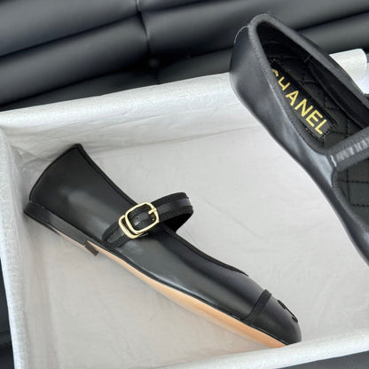 cc mary jane black quilted calfskin
