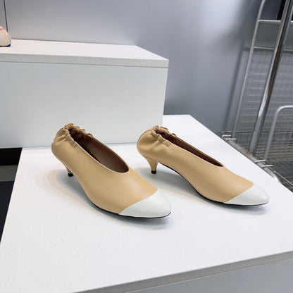 CC 2026 Pumps 4.5cm White Beige Lambskin 741643