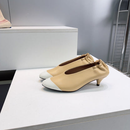 CC 2026 Pumps 4.5cm White Beige Lambskin 741643