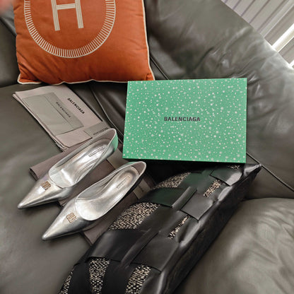 Balenciaga 26s Pump 85 Sliver Sheepskin 681213
